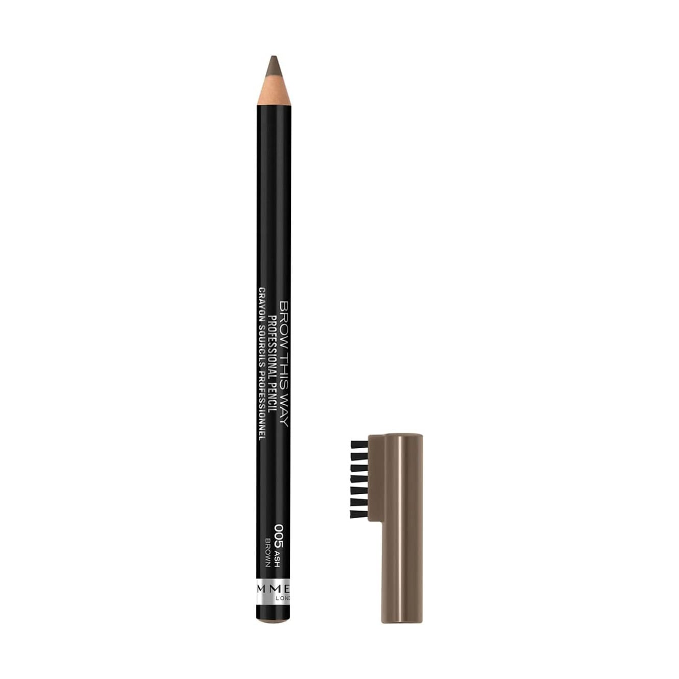 Олівець для брів Rimmel Brow This Way Professional Pencil зі щіточкою 05 Ash Brown, 1.4 г